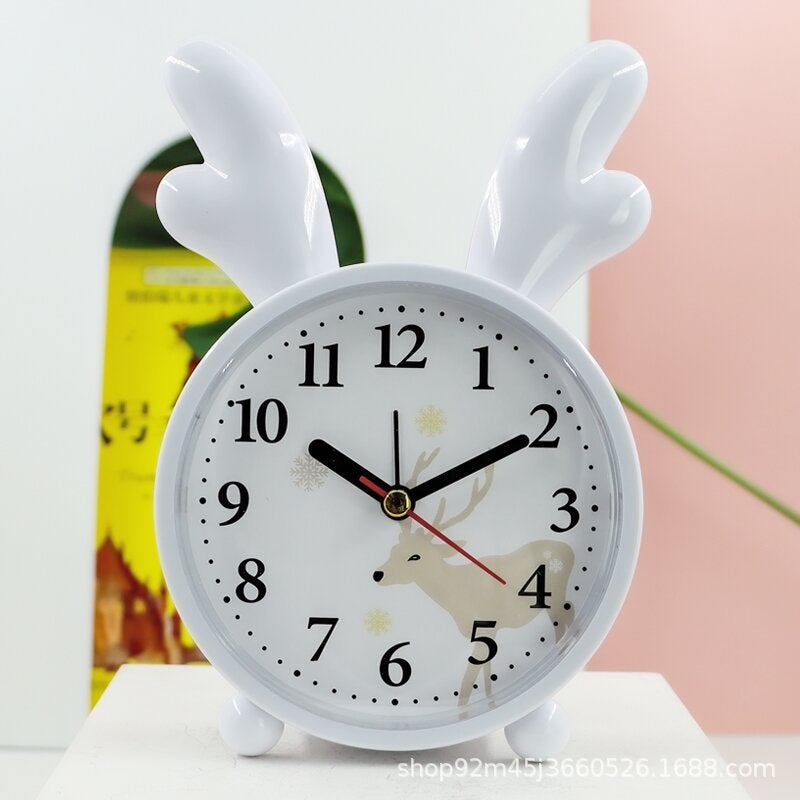 Alarm Clock For Children, Cartoon Silent Student Bedside Clock, Special For Bedroom Desk, Lazy Clock, Desk Clock, Fun Clock - Image 1